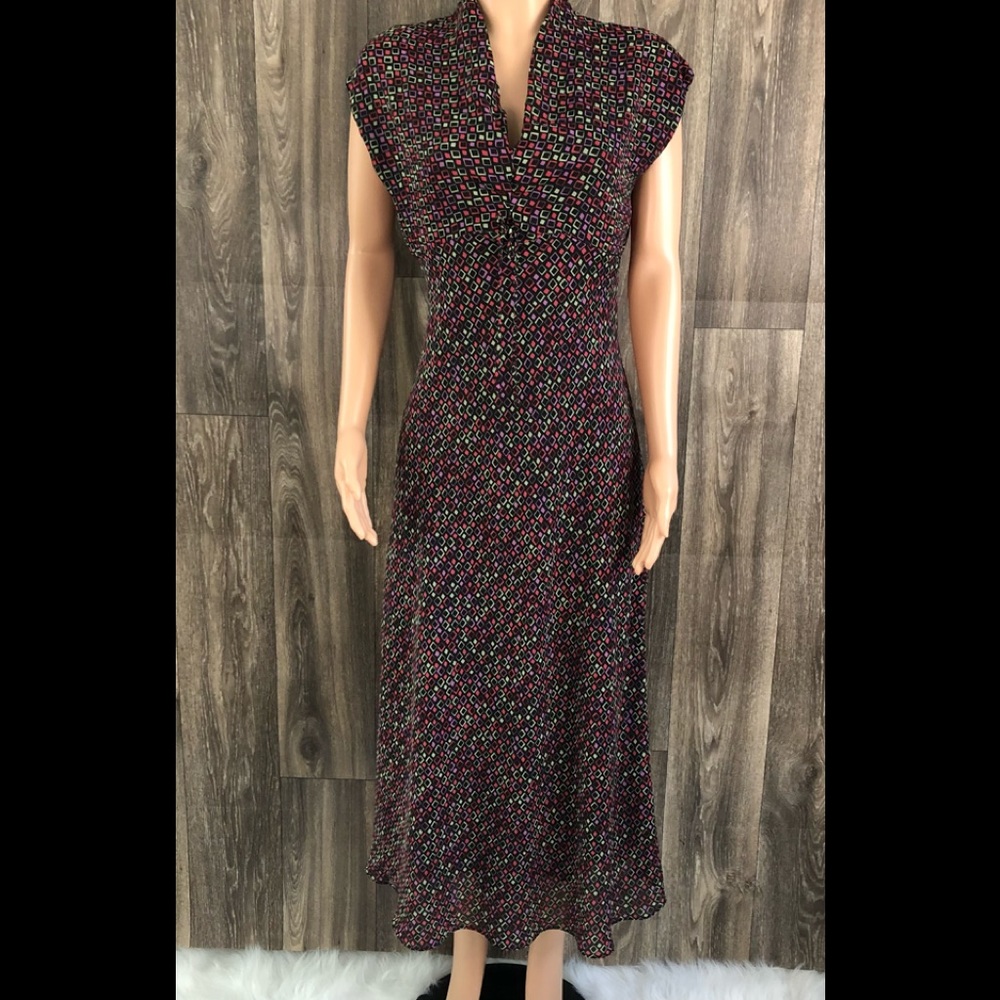 Address Maggy ruched colorful checkered dress